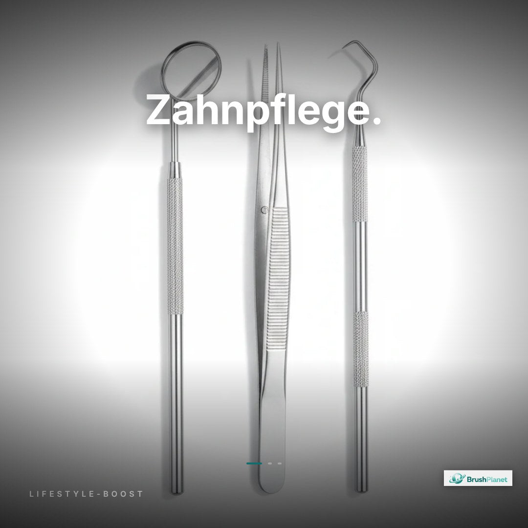 3-teiliges Dentalwerkzeug-Set aus Edelstahl – Zahnstein & Beläge entfernen