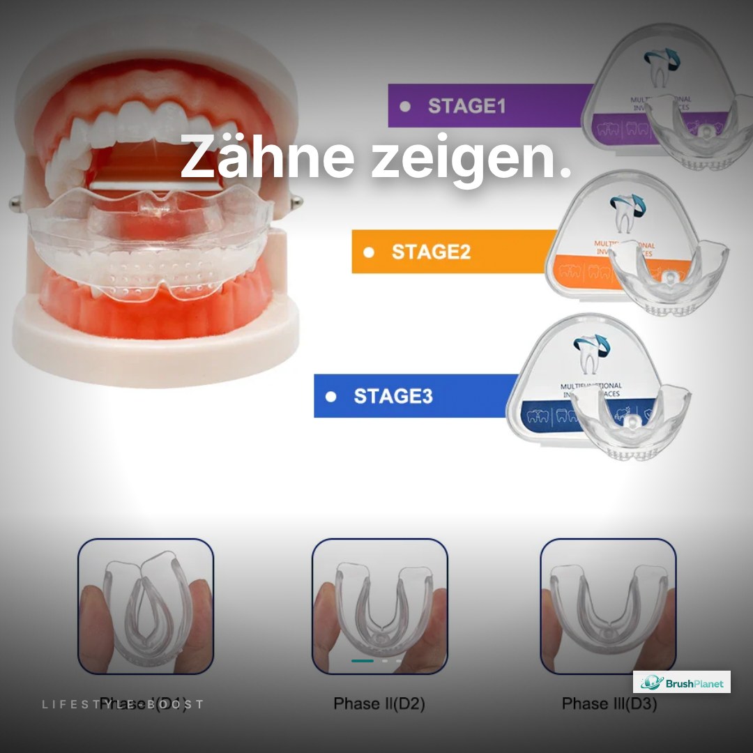 3-Stufen Zahnspangen-Trainer für Erwachsene – Transparente Zahnkorrektur