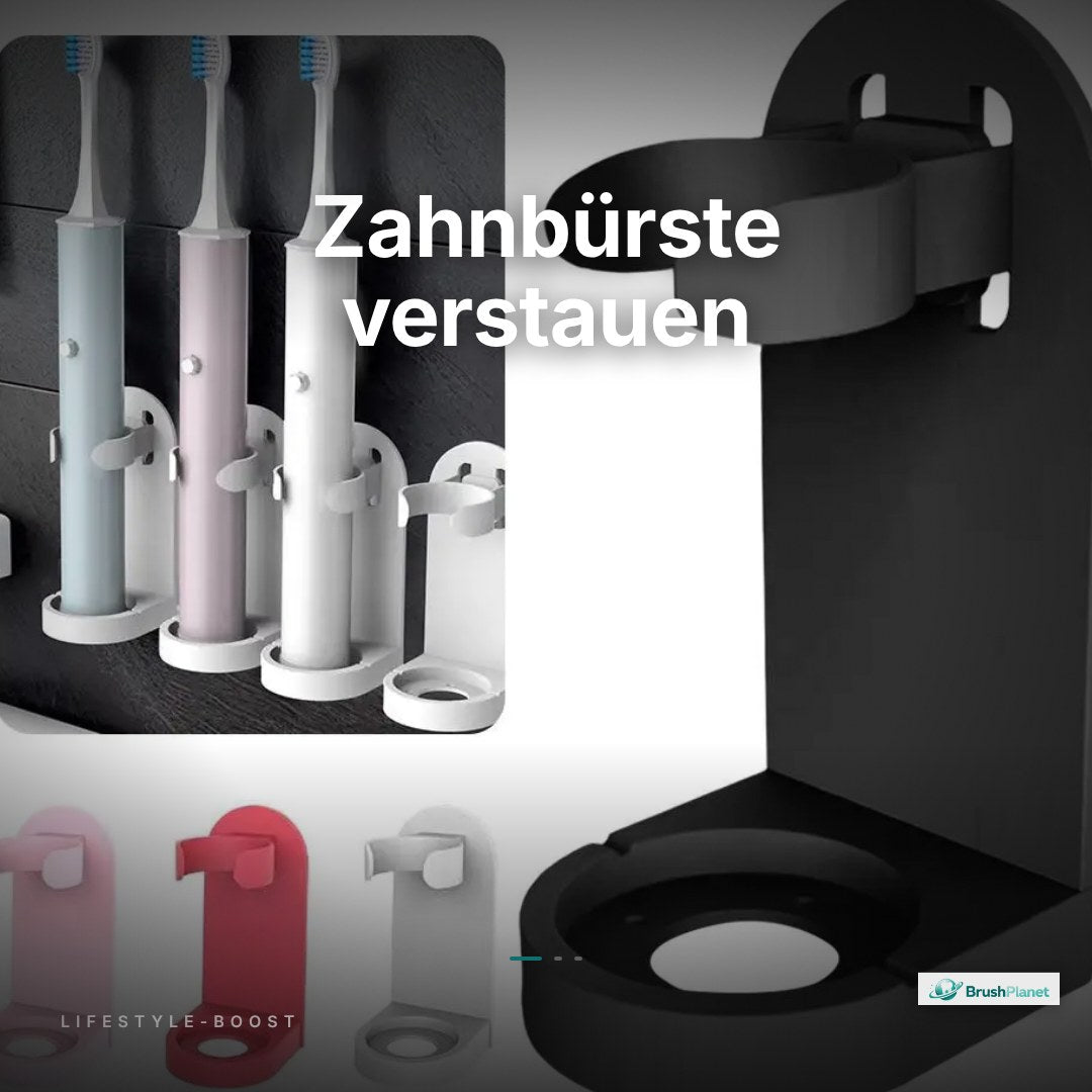 Elektrischer Zahnbürstenhalter zur Wandmontage – Saugnapf, bohrlochfrei, für Bad & Spiegel